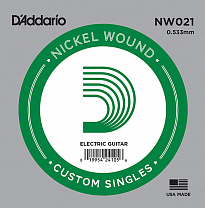 NW021 Nickel Wound    , .021, D'Addario