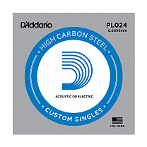 PL024 Plain Steel    , , .024, D'Addario