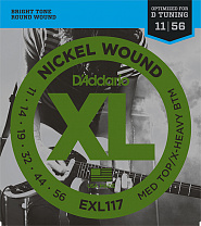 EXL117 XL NICKEL WOUND    Meduim Top/Extra Heavy Bottom 11-56 D`Addario