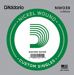 NW039 Nickel Wound    , , .039, D'Addario