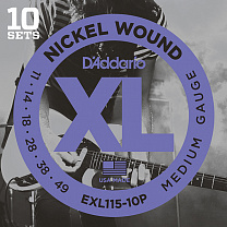 EXL115-10P Nickel Wound   , Medium/Blues-Jazz Rock, 11-49, 10 , D'Addario