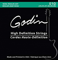 008964 E-10 Комплект струн для электрогитары, 10-46, Regular Light, Godin