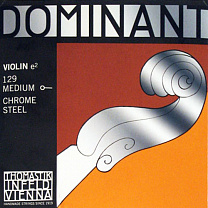 129 Dominant Отдельная струна Е/Ми для скрипки размером 4/4, сред. натяж, шарик, Thomastik