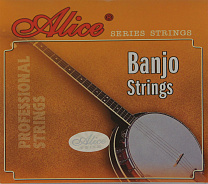 AJ04 Комплект струн для банджо, сталь/медь, 009-030, Alice
