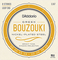 EJ97 Комплект струн для греческого бузуки, никелированные, 10-28, D'Addario