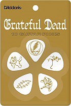 1CWH4-10GD2 Grateful Dead Медиаторы, белые, 10шт, средние, Planet Waves