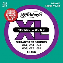XL156 Nickel Wound    ./6-.-, Fender Bass VI, 24-84, D'Addario