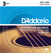 EJ16-3D Phosphor Bronze     ., 3 , 12-53, D'Addario