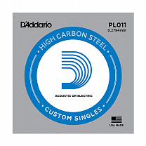 PL011 PLAIN STEEL      0.011" D`Addario