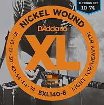 EXL140-8 Nickel Wound    8- , Light/Heavy, 10-74, D'Addario
