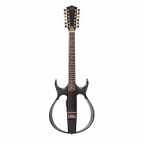 SG2BL23 SG2 Сайлент-гитара 12-струнная, черная, MIG Guitars